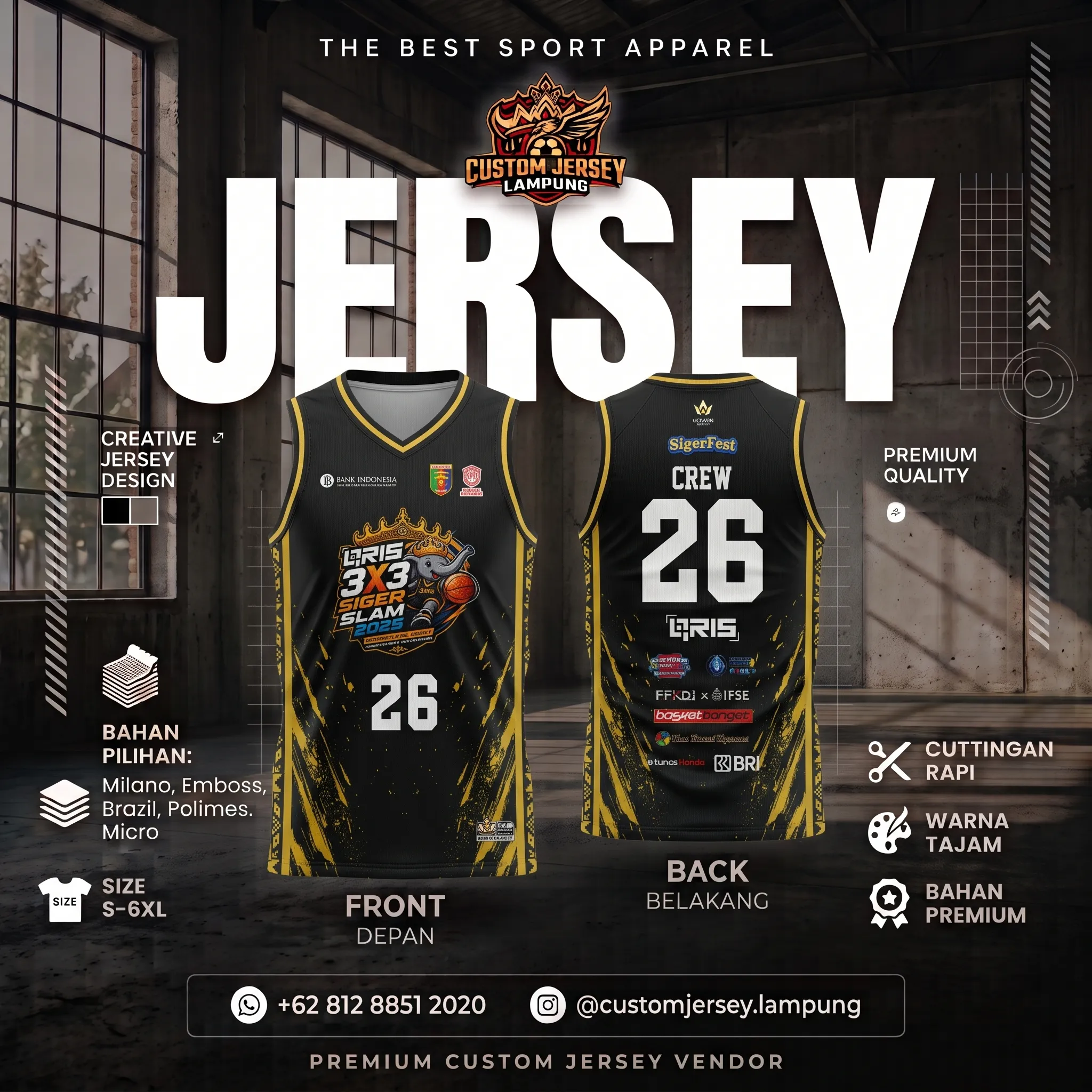 Hasil produksi Jersey Basketball oleh Buat Jersey