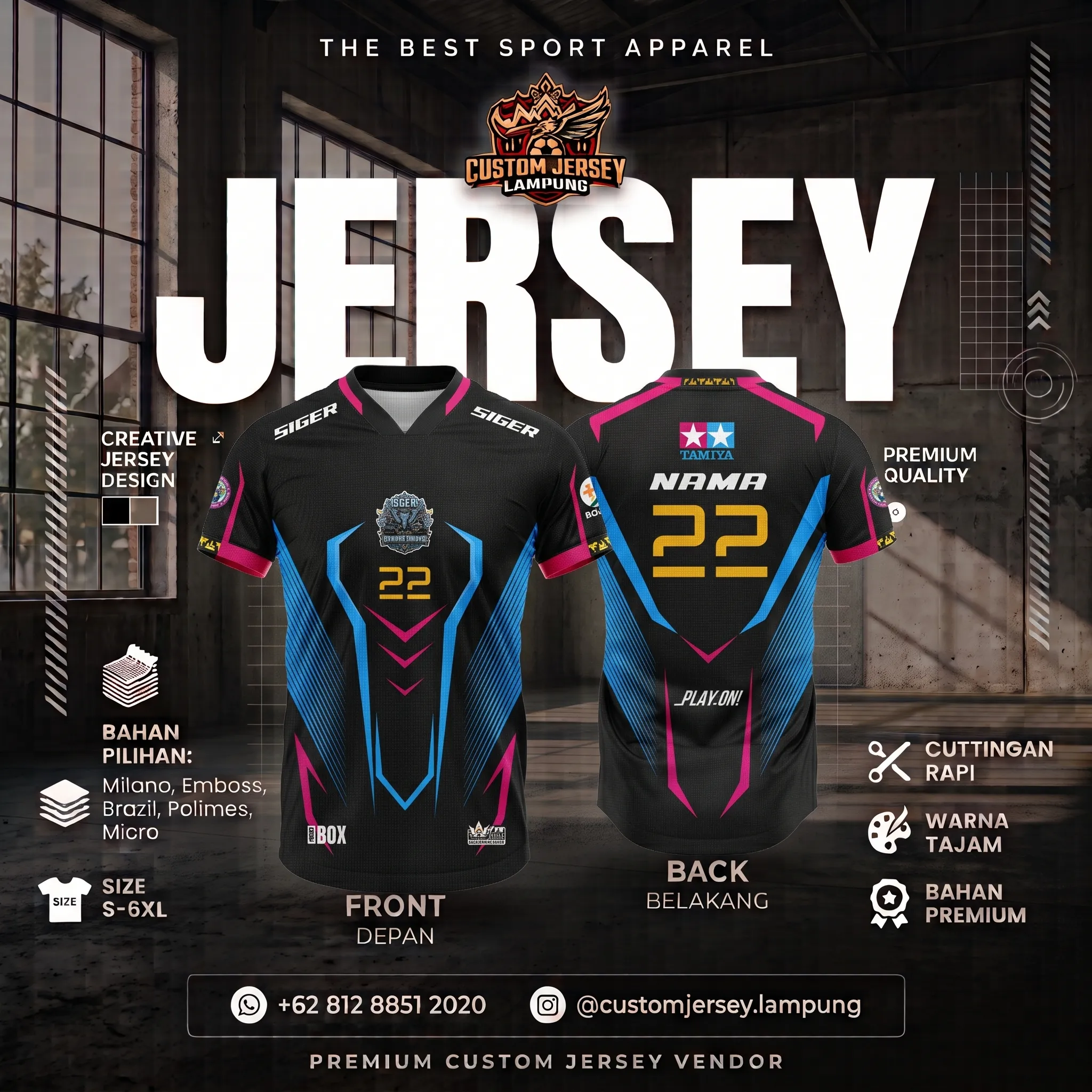 Hasil produksi Jersey Komunitas oleh Buat Jersey