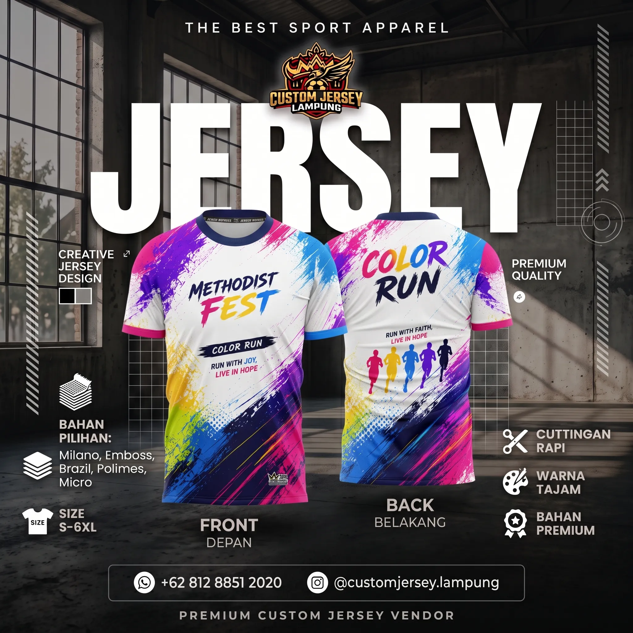 Hasil produksi Jersey Marathon Running oleh Buat Jersey